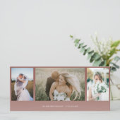 Rust Fall Photo Collage Wedding Thank You Card (Staand voorkant)