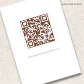 Rust Floral Brown Script QR Code Mariage carte RSV