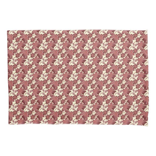 Rust Floral Leaf Pattern | Terracotta Botanical  Kussensloop (Voorkant)