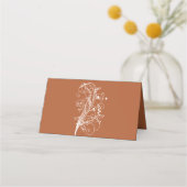 Rust Flourish Reception Place Card (Achterkant)