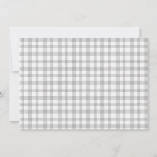 Rust geel Herfst Landschap Plaid Weekend Party Kaart (Achterkant)