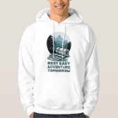 Rust Gemakkelijk Avontuur Morgen Camping Design Hoodie (Voorkant)