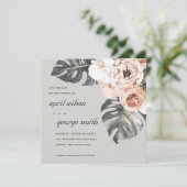 RUST GRAY MOSTRERA FLORAL ENREGISTRER LA CARTE DE  (Debout devant)