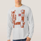 Rust Grijs Stoffig Roos Geometrische MCM Kijk Abst T-shirt (Voorkant)
