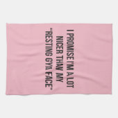 Rust Gym Face - Vrouwen Grappige Nieuwigheid Worko Theedoek (Horizontaal)