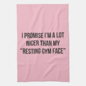 Rust Gym Face - Vrouwen Grappige Nieuwigheid Worko Theedoek (Verticaal)