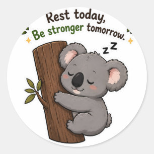RUST HEDEN STERKER MORGEN KOALA STICKER