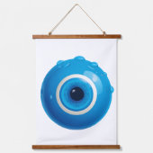 Rust in Blue Evil Eye Design Hangend Wandkleed (Voorkant)