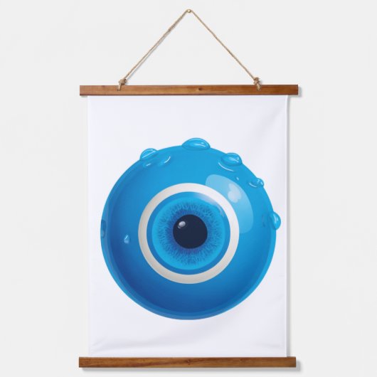 Rust in Blue Evil Eye Design Hangend Wandkleed (Voorkant)