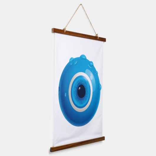Rust in Blue Evil Eye Design Hangend Wandkleed (Gebogen)