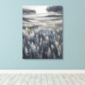 Rust in de winter canvas afdruk (Insitu (Houten vloer))