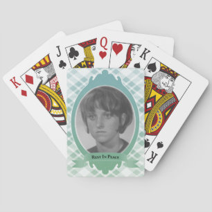 rust in een gedenkteken pokerkaarten