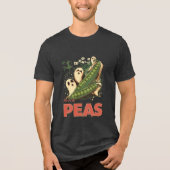Rust in erwten Creepy Veggie Halloween Food Pun Tri-Blend Shirt (Voorkant)