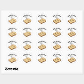 Rust in gist Grappige broodpuns Ronde Sticker (Vel)