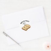 Rust in gist Grappige broodpuns Ronde Sticker (Envelop)