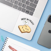 Rust in gist Grappige broodpuns Sticker (Laptop met iPhone)