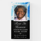 Rust in Heaven Sky Butterflies Grave Blanket Hoesj Spandoek (Verticaal)