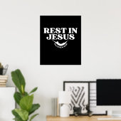 Rust in Jezus (Matteüs 11:28) Poster (Thuiskantoor)