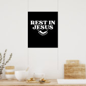 Rust in Jezus (Matteüs 11:28) Poster (Keuken)