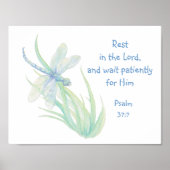 Rust in Lord Scripture Dragonfly Blue, Green Poster (Voorkant)