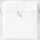 Rust in Lord Scripture Dragonfly Blue, Green Ronde Sticker (Tas)