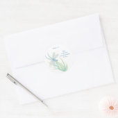 Rust in Lord Scripture Dragonfly Blue, Green Ronde Sticker (Envelop)