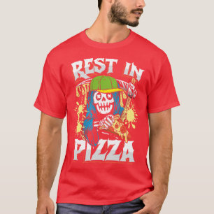 Rust in pizza heerlijke italiaanse flatbread t-shirt