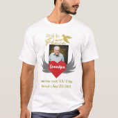 Rust in vrede, begrafenis aangepaste foto, liefdev t-shirt (Voorkant)