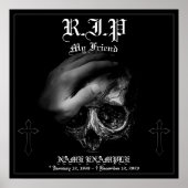 Rust in vrede mijn vriend poster (Voorkant)