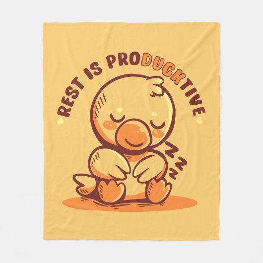 Rust is Productief Fleece Deken (Voorkant)