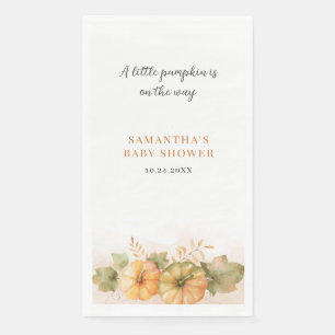 Rust Leaves Pumpkin Herfst Girls Baby shower Servet