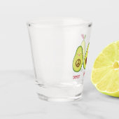 Rust, liefde, vegan avocado design shot glas (Links)