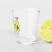 Rust, liefde, vegan avocado design shot glas (Rechts)