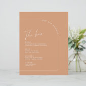 Rust Minimalist Calligraphy Wedding Bar Menu (Staand voorkant)