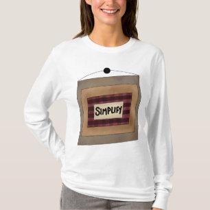 Rust Minimalistisch Simplify Woord Kunst Bord T-shirt