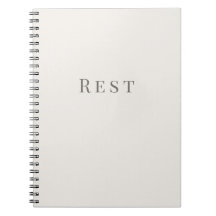 Rust – Minimalistische typografie notitieboek