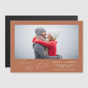Rust Modern Script Photo Enregistrer le Magnet de