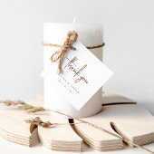 Rust | Moderne handgeschreven bruiloft met handsch Bedankjes Labels