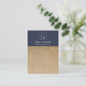 RUST NAVY TERRACOTTA TEXTURE LOGO DISPLAY VISITEKAARTJE (Staand voorkant)