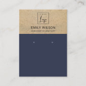 RUST NAVY TERRACOTTA TEXTURE LOGO EARING DISPLAY VISITEKAARTJE (Voorkant)