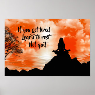 Rust, niet opgeven Inspirerend Motiverend Citaat Poster