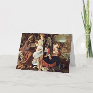 Rust op de Vlucht aan Egypte door Michelangelo Kaart