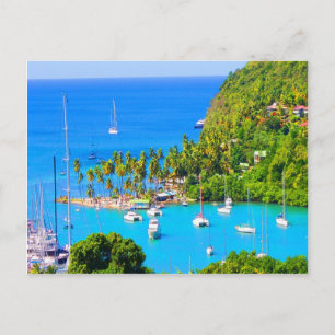 Rust op toekomstig succes: caribische saint lucia briefkaart