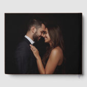 Rust Orange Foil Guest Book Photo Guestbook Unique (Verso)