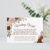 Rust Oranje Boho Floral Wedding Goed Informatiekaartje (Staand voorkant)