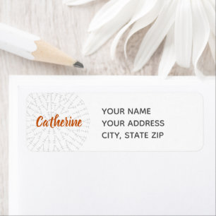 Rust Oranje haakjeslabel Etiket