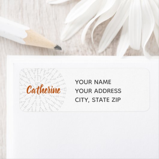 Rust Oranje haakjeslabel Etiket (Insitu)