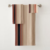 Rust Oranje Moderne Stripes Bad Handdoek (Insitu)