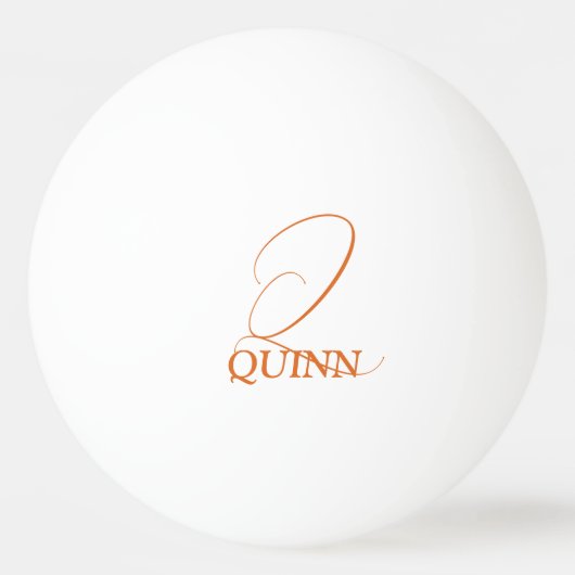Rust Oranje Monogrammed Ping Pong Paddle Pingpongballen (Voorkant)
