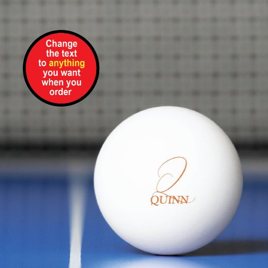 Rust Oranje Monogrammed Ping Pong Paddle Pingpongballen